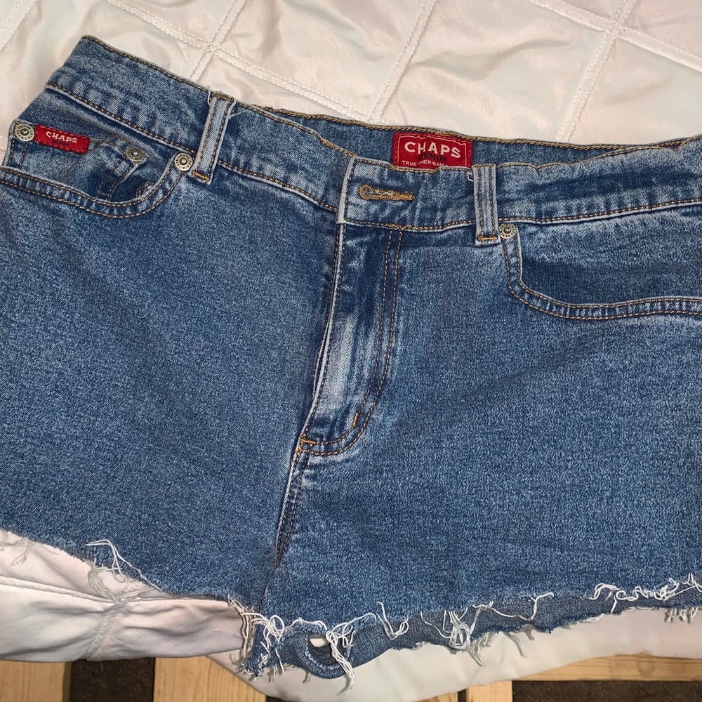 CHAPS denim booty shorts